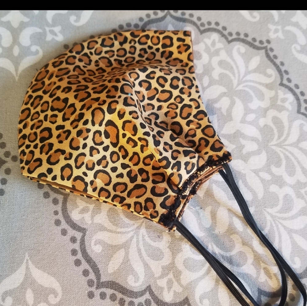 Leopard print protective mask
